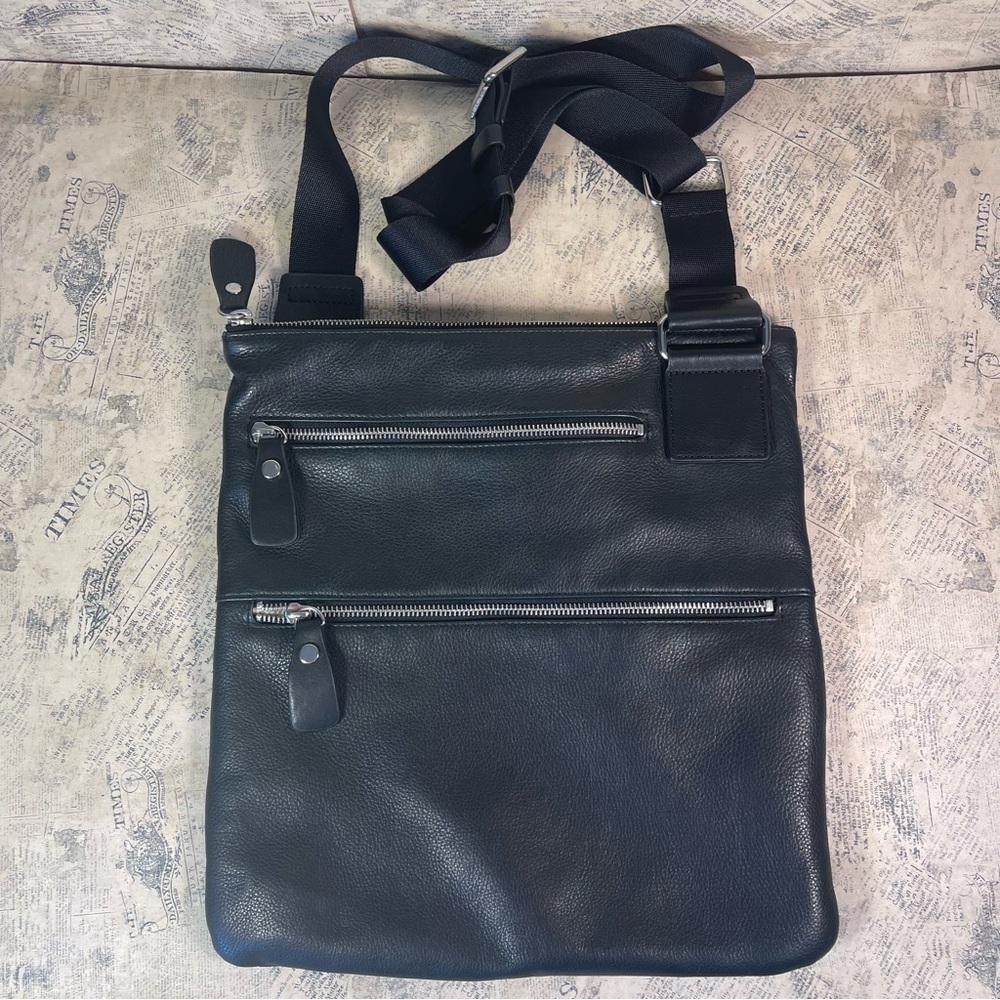 Margot Black Leather Crossbody Bag Moto Style Zipper Shoulder Purse Boho